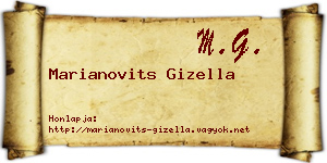 Marianovits Gizella névjegykártya