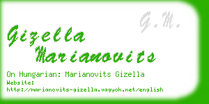 gizella marianovits business card